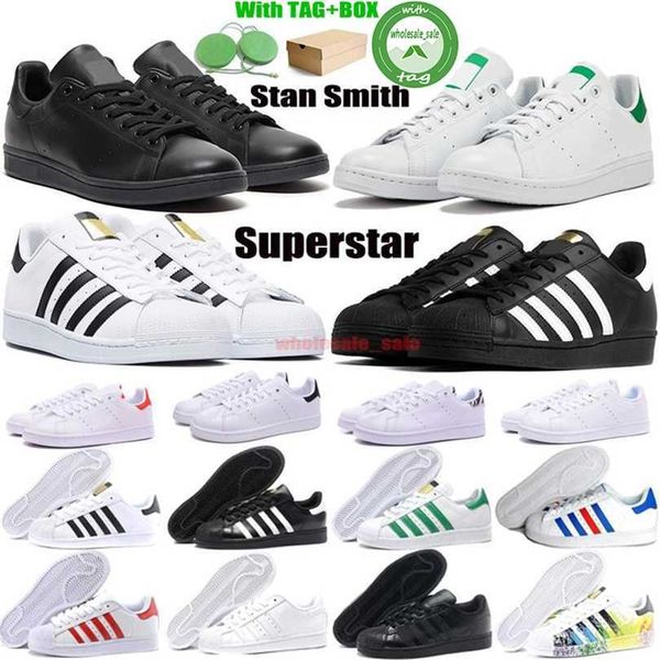with box fashion stan smith superstars casual shoes men women triple black white oreo laser golden platform sports sneakers flat trainers 36
with box fashion stan smith superstars casual shoes men women triple black white oreo laser golden platform sports sneakers flat trainers 36