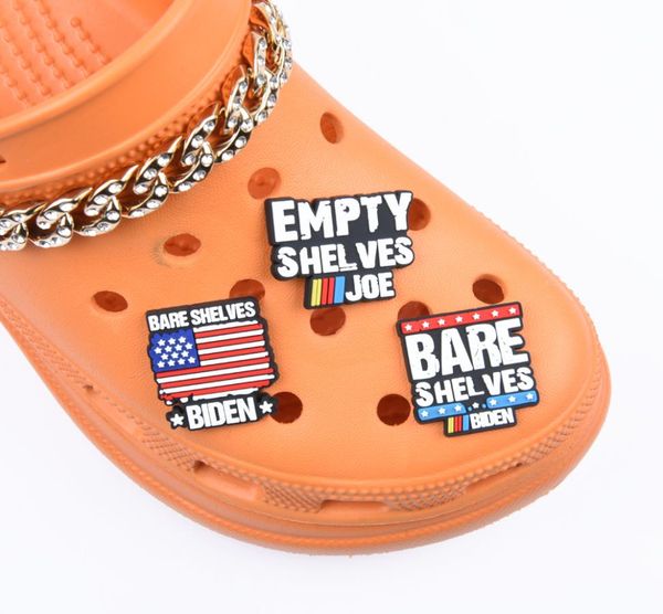 let039s go brandon custom pvc rubber clog shoe charms for shoe accessory7374764, White;pink
