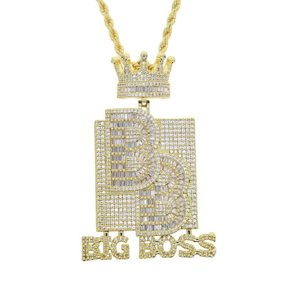 big boss letters crown shaped initial necklace pendant with rope chain iced out bling 5a cubic zircon hip hop men boy jewelry8293482, Silver
big boss letters crown shaped initial necklace pendant with rope chain iced out bling 5a cubic zircon hip hop men boy jewelry8293482, Silver