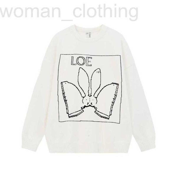 women's t-shirt designer chaopai rabbit year limited letter jacquard knit casual round neck sweater m96k, White
women's t-shirt designer chaopai rabbit year limited letter jacquard knit casual round neck sweater m96k, White