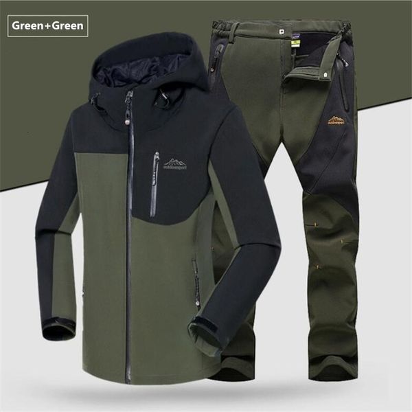 men's tracksuits winter fleece windproof warm suit shark skin soft shell jackets pants sets outdoor hiking climbing hunting sportswear, Gray
men's tracksuits winter fleece windproof warm suit shark skin soft shell jackets pants sets outdoor hiking climbing hunting sportswear, Gray