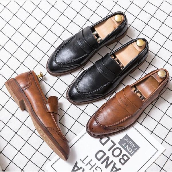 men quality brogue shoes fashion shallow mouth shoes slip on men loafers flat shoes sneakers 38~47 d2a22, Black
men quality brogue shoes fashion shallow mouth shoes slip on men loafers flat shoes sneakers 38~47 d2a22, Black