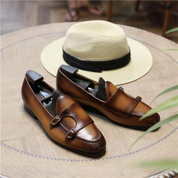 dress shoes men monk loafers leather shiny round toe low heel double buckle slipon business casual classic comfortable 230224, Black
dress shoes men monk loafers leather shiny round toe low heel double buckle slipon business casual classic comfortable 230224, Black