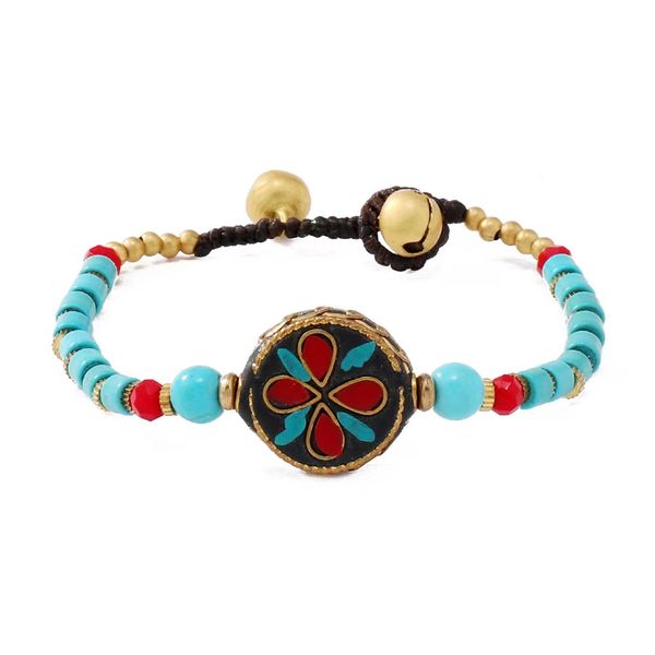 strand bohemian ethnic style hand ornament tibetan vintage nepalese beads personality simple beaded bell bracelet, Black
strand bohemian ethnic style hand ornament tibetan vintage nepalese beads personality simple beaded bell bracelet, Black