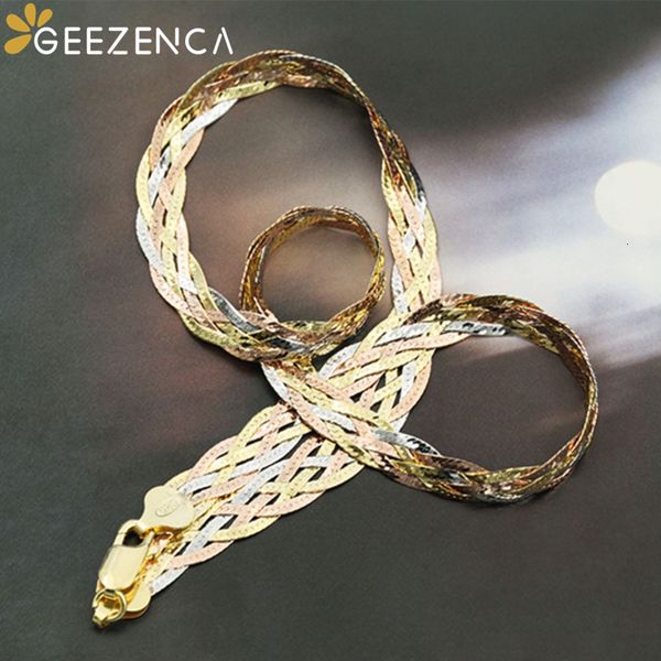 chokers italian jewelry s925 silver women s necklace three color five thread weave choker necklaces 40cm 45cm chic trendy party gift 230223, Golden;silver
chokers italian jewelry s925 silver women s necklace three color five thread weave choker necklaces 40cm 45cm chic trendy party gift 230223, Golden;silver