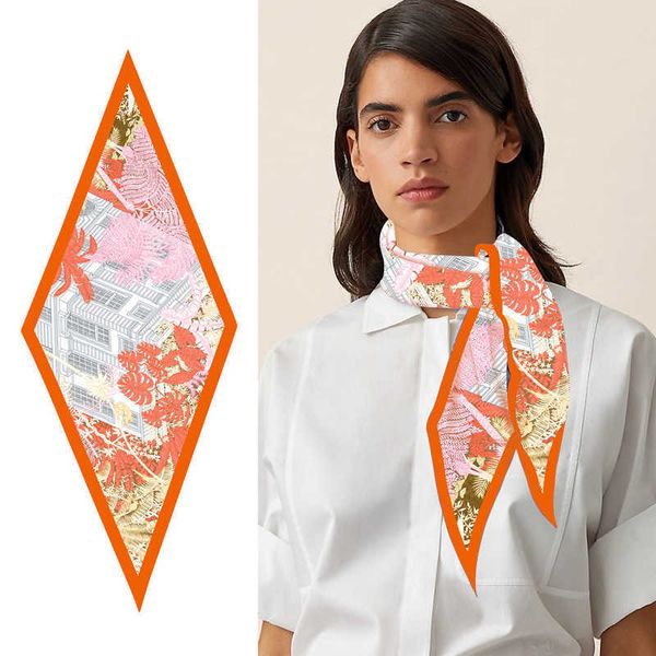 digital printing orange plant floral pattern with shirt float neck ornaments silk scarf female summer diamond-shaped small neck scarf, Blue;gray
digital printing orange plant floral pattern with shirt float neck ornaments silk scarf female summer diamond-shaped small neck scarf, Blue;gray