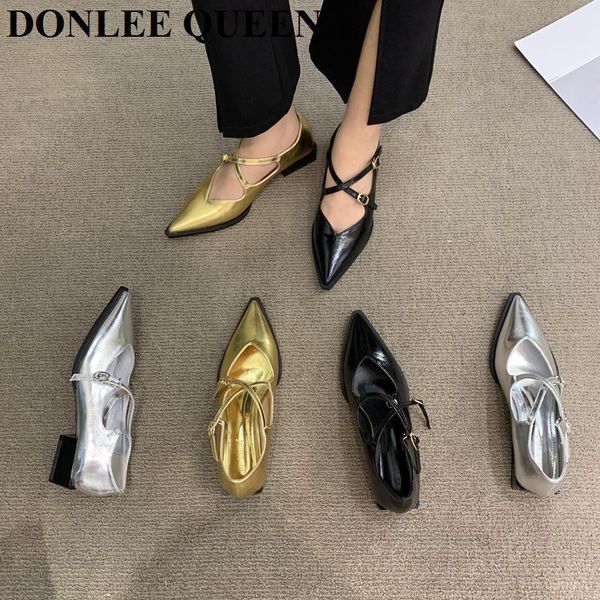 dress shoes pointed toe women flats 2023 spring low heels pumps fashion gold sliver party belt cross strap mary jane mujer 230224, Black
dress shoes pointed toe women flats 2023 spring low heels pumps fashion gold sliver party belt cross strap mary jane mujer 230224, Black