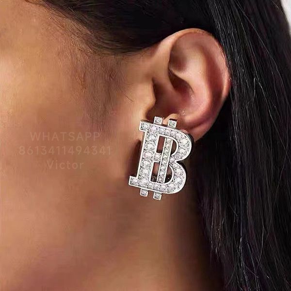 botiega letter earrings designer studs dangle for woman gold plated 18k diamond highest counter quality classic style never fade anniversary, Silver
botiega letter earrings designer studs dangle for woman gold plated 18k diamond highest counter quality classic style never fade anniversary, Silver