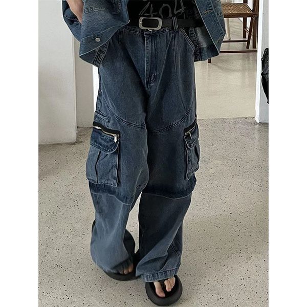 men s jeans pocket cargo men high street vintage wash waist american blue casual loose wide leg y2k pants 230224
men s jeans pocket cargo men high street vintage wash waist american blue casual loose wide leg y2k pants 230224