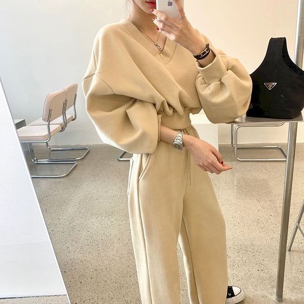 womens hoodies sweatshirts sportswear suits cotton autumn korean loose lantern sleeve pullover casual straight leg pants two piece sets spor, Black
womens hoodies sweatshirts sportswear suits cotton autumn korean loose lantern sleeve pullover casual straight leg pants two piece sets spor, Black