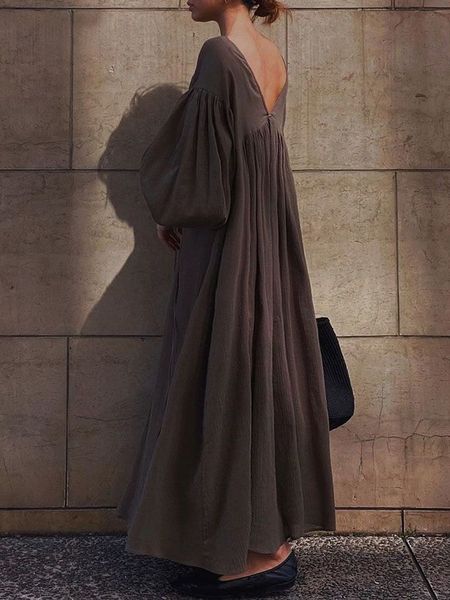 casual dresses spring summer womens fashion vneck belt solid color bubble sleeve fold loose leisure long 230224, Black;gray
casual dresses spring summer womens fashion vneck belt solid color bubble sleeve fold loose leisure long 230224, Black;gray