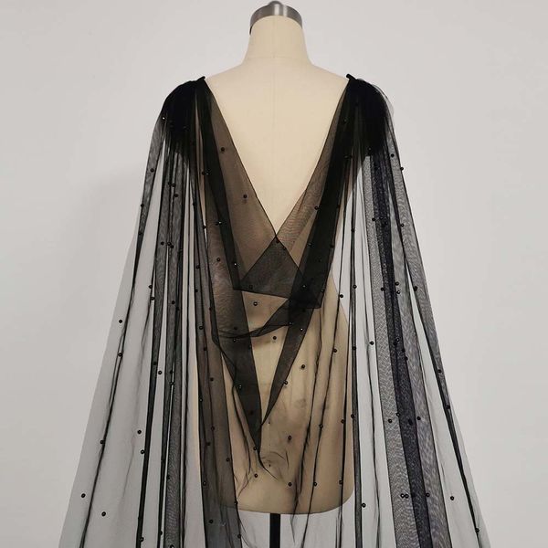 wedding hair jewelry black cape veil with pearls 3 meters long shoulder bridal pins bolero for bride accessories 230224, Slivery;golden
wedding hair jewelry black cape veil with pearls 3 meters long shoulder bridal pins bolero for bride accessories 230224, Slivery;golden