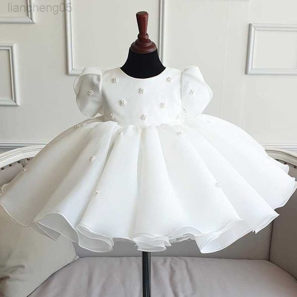 

girl's dresses 1st birthday dress for baby girls princess clothes flower girl fluffy vestidos kids party dresses 2023 girls bow white b, Red;yellow