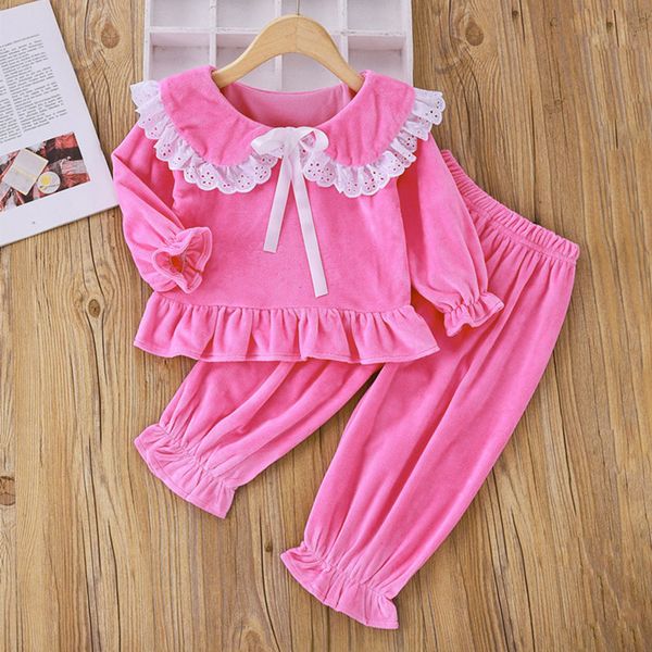 pajamas princess children baby clothing set kids cute sleepwear autumn velvet nightwear ruffle girls pyjamas lace pijamas 230224, Blue;red
pajamas princess children baby clothing set kids cute sleepwear autumn velvet nightwear ruffle girls pyjamas lace pijamas 230224, Blue;red