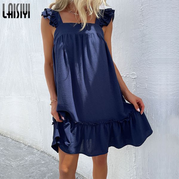 casual dresses laisiyi women's fashion ruffle short mini women square neck sleeveless pleated loose beach 230224, Black;gray
casual dresses laisiyi women's fashion ruffle short mini women square neck sleeveless pleated loose beach 230224, Black;gray