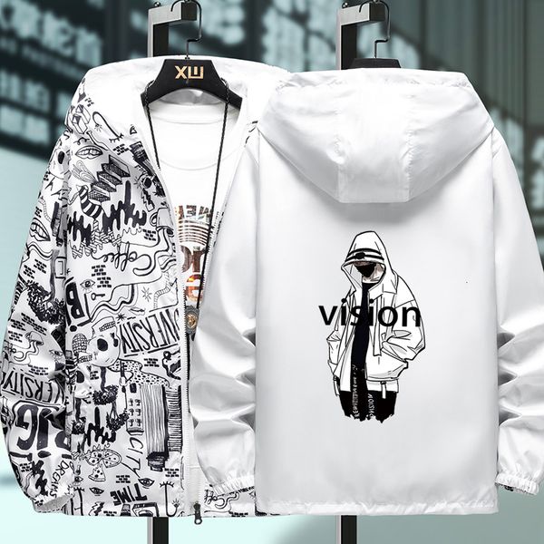 men's jackets strewear graffiti printed fashion reversible male god jacket men thin hooded windbreakers clothing plus size 230224, Black;brown
men's jackets strewear graffiti printed fashion reversible male god jacket men thin hooded windbreakers clothing plus size 230224, Black;brown
