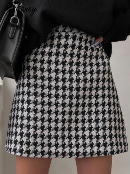 skirts msfancy plaid mini skirt women black white fashion official faldas mujer korean style high waist short jupe 230224
skirts msfancy plaid mini skirt women black white fashion official faldas mujer korean style high waist short jupe 230224