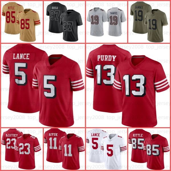 nick bosa fred warner niners football jersey george kittle trey lance deebo samuel brock purdy christian mccaffrey brandon aiyuk rice montan, Black;red
nick bosa fred warner niners football jersey george kittle trey lance deebo samuel brock purdy christian mccaffrey brandon aiyuk rice montan, Black;red
