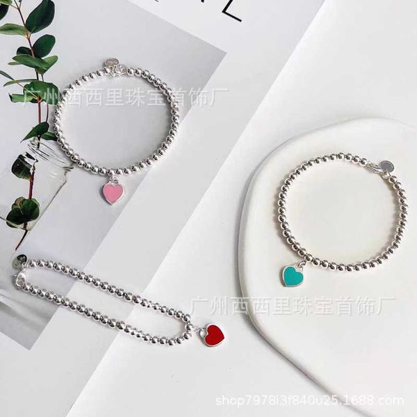 high version s925 sterling silver tiffayffay red blue enamel love bracelet female round buddha bead peach heart live broadcast, Black
high version s925 sterling silver tiffayffay red blue enamel love bracelet female round buddha bead peach heart live broadcast, Black