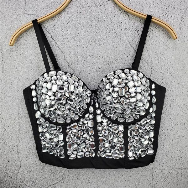 shiny crystal camis women breathable crop summer punk style vest fashion short vests, White
shiny crystal camis women breathable crop summer punk style vest fashion short vests, White