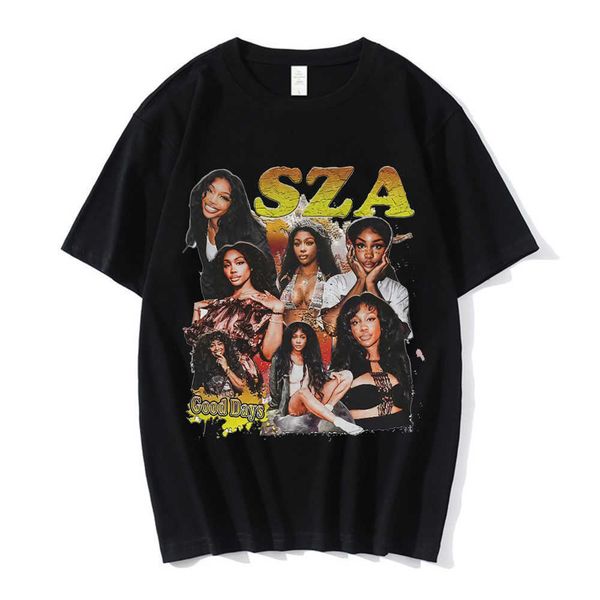 men's t-shirts 90s vintage rapper sza good days graphic print tshirt men women pure cotton oversize t-shirts hip hop harajuku streetwea, White;black
men's t-shirts 90s vintage rapper sza good days graphic print tshirt men women pure cotton oversize t-shirts hip hop harajuku streetwea, White;black