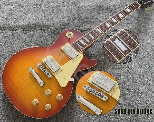 lvyelectric guitar honey burst lacquer wear off effect flame with cream pickguard rosewood fingerboard small pin abr bridge
lvyelectric guitar honey burst lacquer wear off effect flame with cream pickguard rosewood fingerboard small pin abr bridge