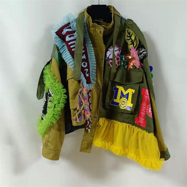 womens jackets spring autumn korean heavy embroidery sequined trench coat women mesh stitching contrast color denim jacket streetwear 230223, Black;brown
womens jackets spring autumn korean heavy embroidery sequined trench coat women mesh stitching contrast color denim jacket streetwear 230223, Black;brown