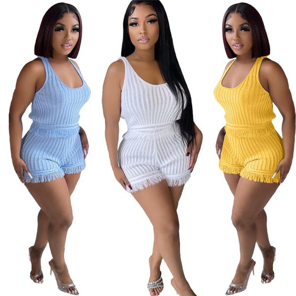 2023 women tassel tracksuits summer 2 piece sets sleeveless t-shirt shorts solid color sports suit scoop neck outfits pullover jogging suit, Gray
2023 women tassel tracksuits summer 2 piece sets sleeveless t-shirt shorts solid color sports suit scoop neck outfits pullover jogging suit, Gray
