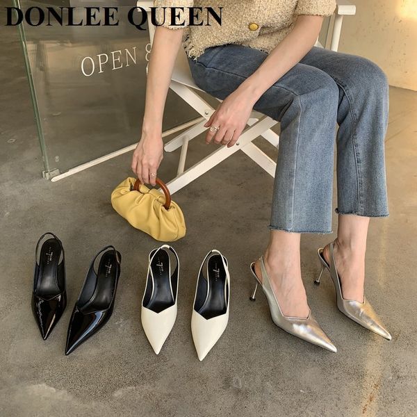 sandals elegant thin heels women slingback pointed toe high heel pumps shoes dress party office ladies slip on mules 230224, Black
sandals elegant thin heels women slingback pointed toe high heel pumps shoes dress party office ladies slip on mules 230224, Black