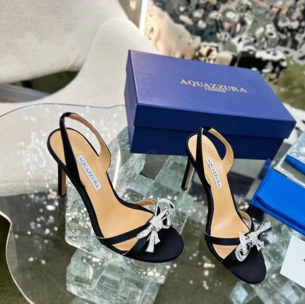 aquazzura latest designers sandals for womens heels satin fashion bow wedding dress shoes crystal embellished rhinestone stiletto heel ankle, Black
aquazzura latest designers sandals for womens heels satin fashion bow wedding dress shoes crystal embellished rhinestone stiletto heel ankle, Black