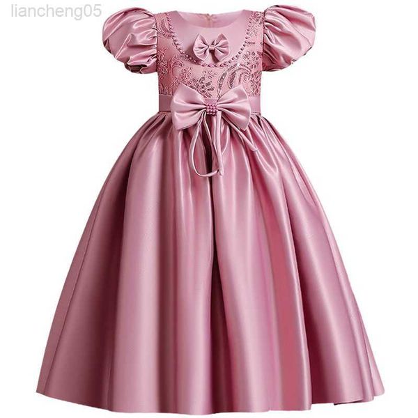 girl's dresses graduation ceremony new children's bubble sleeve dress princess pearl satin bow girl formal communion party banquet, Red;yellow
girl's dresses graduation ceremony new children's bubble sleeve dress princess pearl satin bow girl formal communion party banquet, Red;yellow