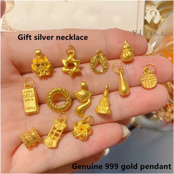 pendant necklaces viticen women s necklace genuine 999 gold 24k flowers stars s exquisite gifts factory drop 230223, Silver
pendant necklaces viticen women s necklace genuine 999 gold 24k flowers stars s exquisite gifts factory drop 230223, Silver
