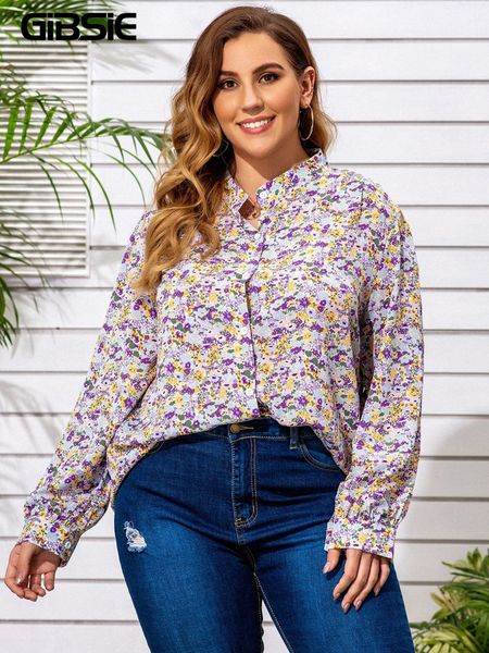 women's plus size t-shirt gibsie plus size floral print button up blouse women 4xl 5xl autumn long sleeve boho casual ladies blouse shi, Black
women's plus size t-shirt gibsie plus size floral print button up blouse women 4xl 5xl autumn long sleeve boho casual ladies blouse shi, Black