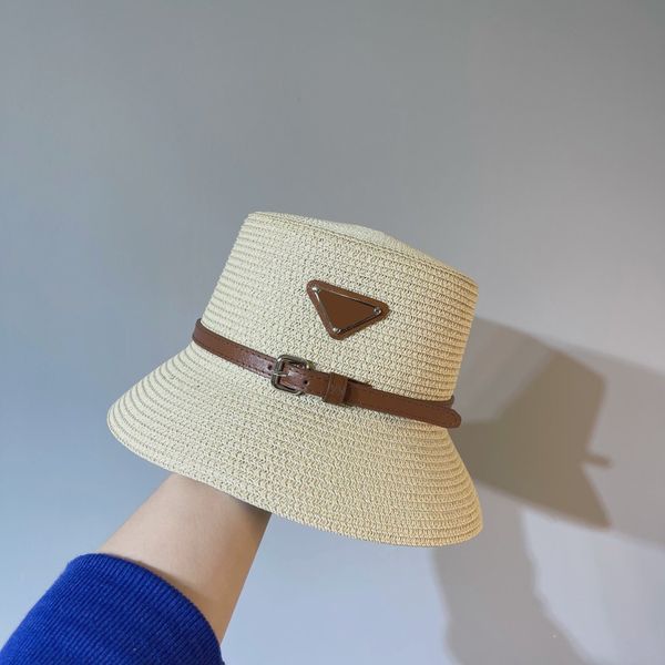 women classic designer luxury brand bucket hat new simple and versatile straw woven basin hats fashion inverted triangle sun-visor summer tr, Blue;gray
women classic designer luxury brand bucket hat new simple and versatile straw woven basin hats fashion inverted triangle sun-visor summer tr, Blue;gray