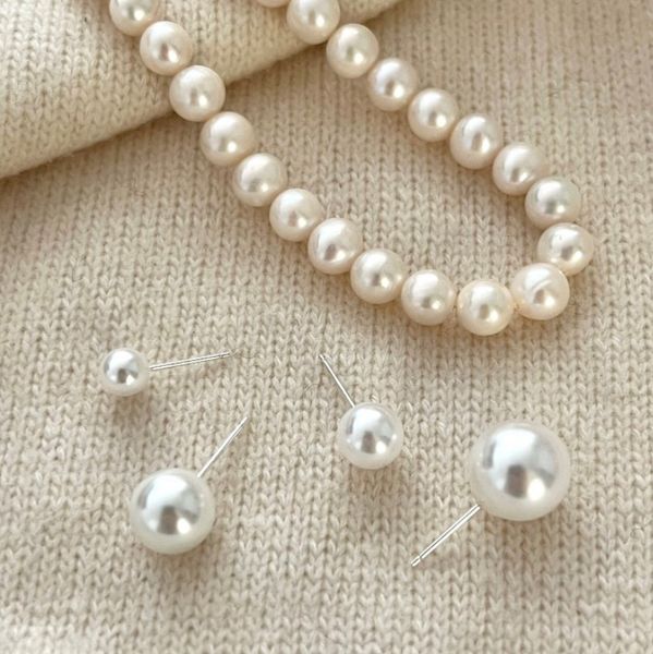 pearl stud earrings round pearl 925 sterling silver post earring hand-made designer vintage luxury jewelry accessories gift for women 6 8 10, Golden;silver
pearl stud earrings round pearl 925 sterling silver post earring hand-made designer vintage luxury jewelry accessories gift for women 6 8 10, Golden;silver