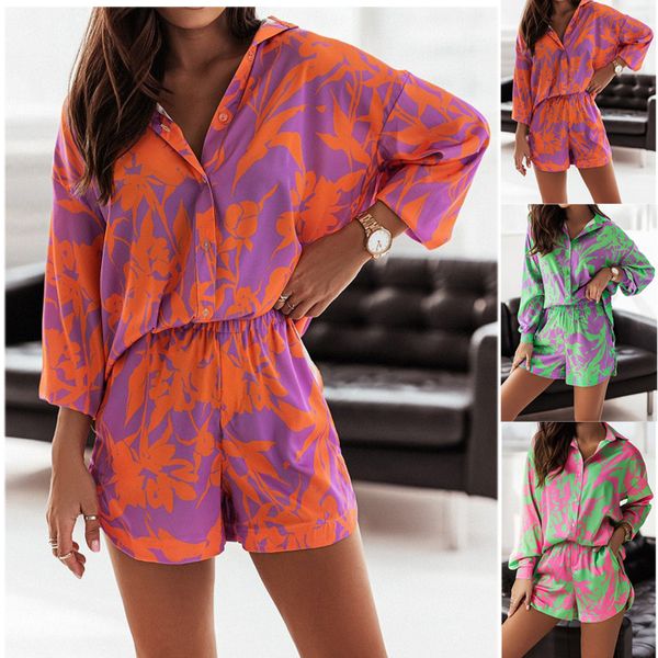 women's two piece pants two piece sets womens outifits long sleeve shirt and short print shorts suits vintage casual loose elegant lape, White
women's two piece pants two piece sets womens outifits long sleeve shirt and short print shorts suits vintage casual loose elegant lape, White