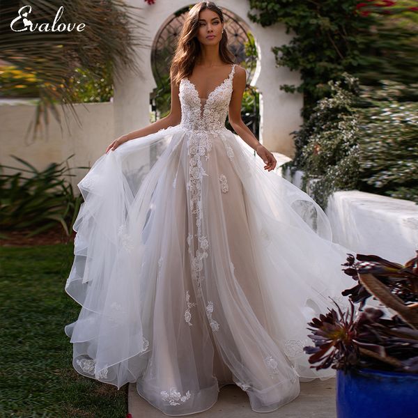 party dresses evalove sweetheart neck backless bride a-line wedding dress luxury beading appliques spaghetti straps princess bridal gown 230, White;black
party dresses evalove sweetheart neck backless bride a-line wedding dress luxury beading appliques spaghetti straps princess bridal gown 230, White;black