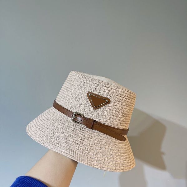 women classic designer luxury brand bucket hat new simple and versatile straw woven basin hats fashion inverted triangle sun-visor summer tr, Blue;gray
women classic designer luxury brand bucket hat new simple and versatile straw woven basin hats fashion inverted triangle sun-visor summer tr, Blue;gray