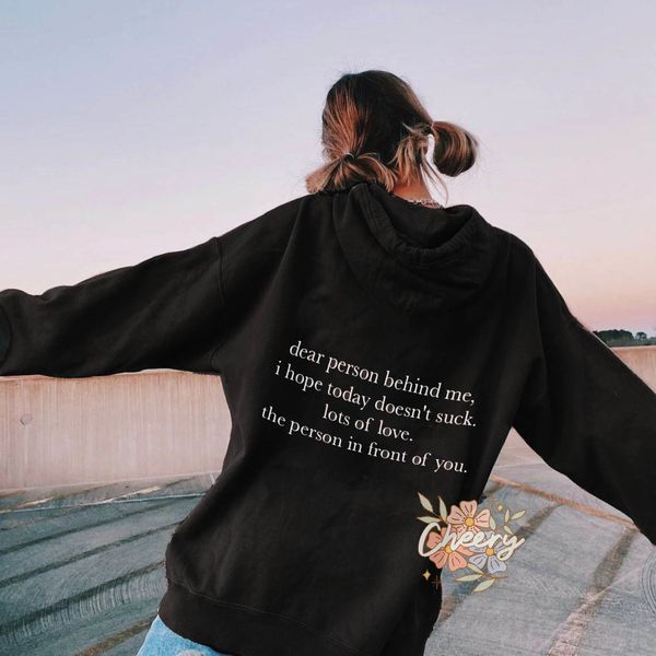 womens hoodies sweatshirts cute dear person behind me hoodie women hoody aesthetic pullovers pure cotton jumper quote casual hoodies 230224, Black
womens hoodies sweatshirts cute dear person behind me hoodie women hoody aesthetic pullovers pure cotton jumper quote casual hoodies 230224, Black