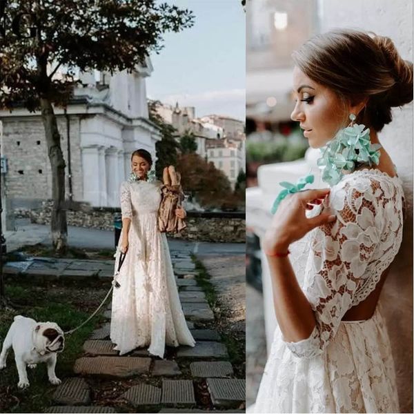 africa lace wedding dress backless a line wedding dresses with 3/4 sleeve plus size bridal gowns for women, White
africa lace wedding dress backless a line wedding dresses with 3/4 sleeve plus size bridal gowns for women, White