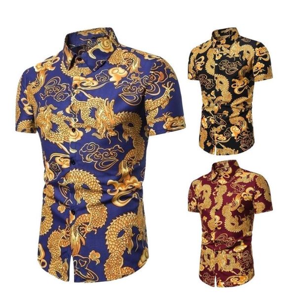 luxury men's shirts fashion golden dragon 3d printed short sleeve turn-down collar buttoned shirt party club cardigan blouses, White;black
luxury men's shirts fashion golden dragon 3d printed short sleeve turn-down collar buttoned shirt party club cardigan blouses, White;black
