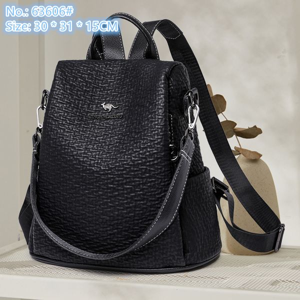 factory wholesale ladies shoulder bags 2 styles simple and versatile black handbag large-capacity embossed lychee leather backpack sewing fa
factory wholesale ladies shoulder bags 2 styles simple and versatile black handbag large-capacity embossed lychee leather backpack sewing fa