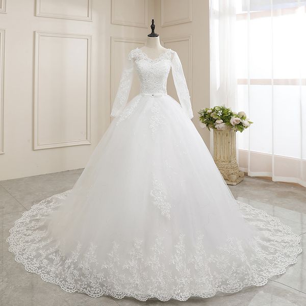 party dresses ezkuntza full sleeve wedding dress lace princess 2023 embroidery long train gown v neck elegant plus size 230224, White;black
party dresses ezkuntza full sleeve wedding dress lace princess 2023 embroidery long train gown v neck elegant plus size 230224, White;black
