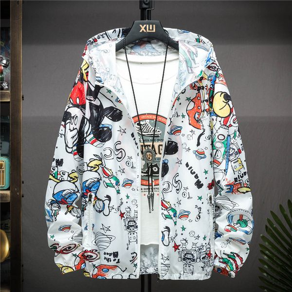 men's jackets mens hooded jacket summer sun protection thin breathable cartoon graffiti coat casual outdoor sports male women 230224, Black;brown
men's jackets mens hooded jacket summer sun protection thin breathable cartoon graffiti coat casual outdoor sports male women 230224, Black;brown