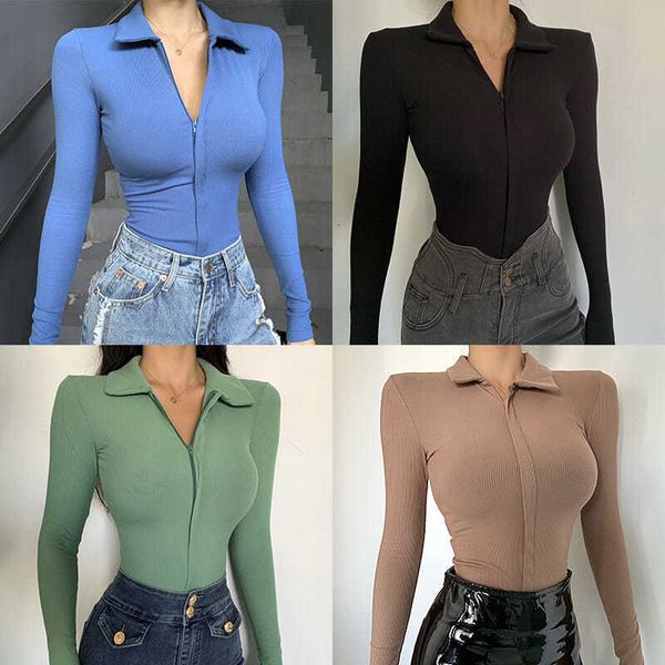 women's blouses shirts autumn winter european american onepiece lapel tshirt looks thin warm slim zipper longsleeved 230223, White
women's blouses shirts autumn winter european american onepiece lapel tshirt looks thin warm slim zipper longsleeved 230223, White