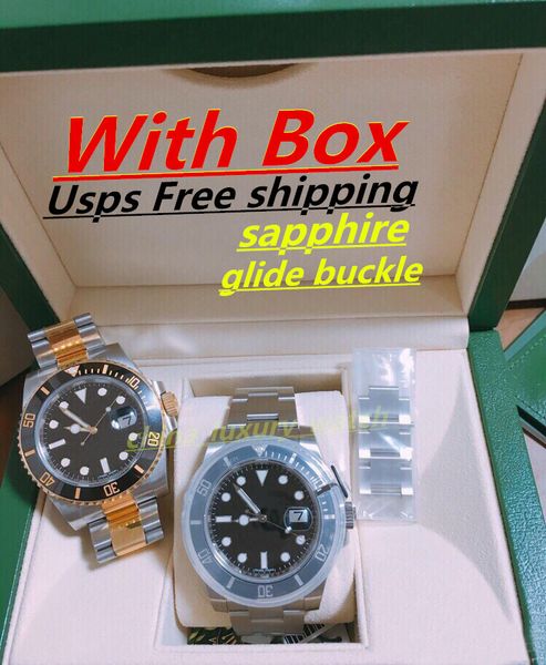 with box men watch 41mm mechanical automatic watch ceramic bezel sapphire watche gliding clasp movement watches blue luminous wristwatch opt, Slivery;brown
with box men watch 41mm mechanical automatic watch ceramic bezel sapphire watche gliding clasp movement watches blue luminous wristwatch opt, Slivery;brown
