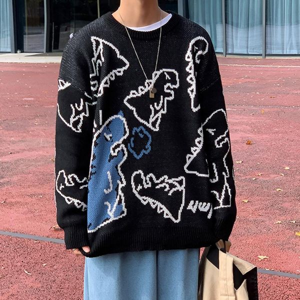 men's tshirts cartoon dinosaur print autumn sweater elastic round neck long sleeves couple antishrink pullover warm knitting 230223, White;black
men's tshirts cartoon dinosaur print autumn sweater elastic round neck long sleeves couple antishrink pullover warm knitting 230223, White;black