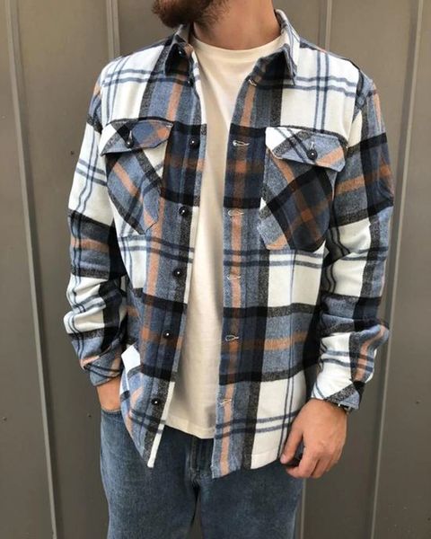 men's jackets harajuku plaid shirt men cotton casual shirts male long sleeve jacket blouses loose checkboard coat spring autumn 230223, Black;brown
men's jackets harajuku plaid shirt men cotton casual shirts male long sleeve jacket blouses loose checkboard coat spring autumn 230223, Black;brown