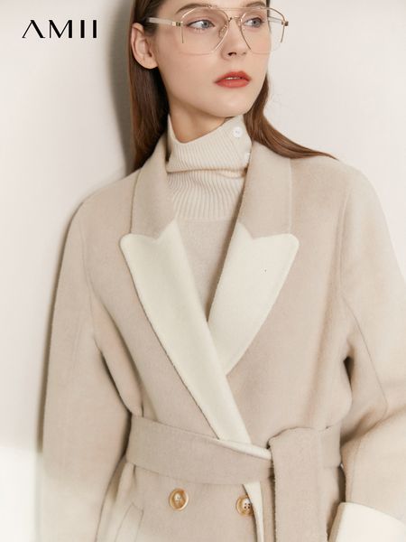 women's jackets amii minimalism long coats for women winter solid office lady double breasted loose jacket elegant woolen 12141233 2302, Black;brown
women's jackets amii minimalism long coats for women winter solid office lady double breasted loose jacket elegant woolen 12141233 2302, Black;brown