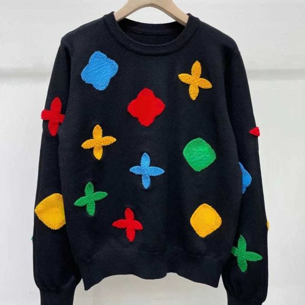 winter wool sweater women knit shirt 3d embroidered tshirt luxury designer sweaters womens sweatshirt crew neck pullover coat, White;black
winter wool sweater women knit shirt 3d embroidered tshirt luxury designer sweaters womens sweatshirt crew neck pullover coat, White;black